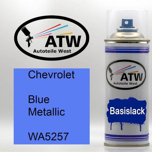 Chevrolet, Blue Metallic, WA5257: 400ml Sprühdose, von ATW Autoteile West.